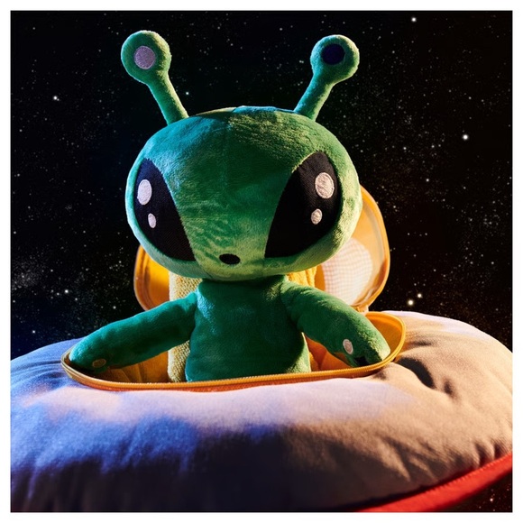 IKEA Alien Stuffed Toy w free rainbow 🌈 bag AFTONSPARV Soft toy, alien, 13 " - Picture 9 of 14